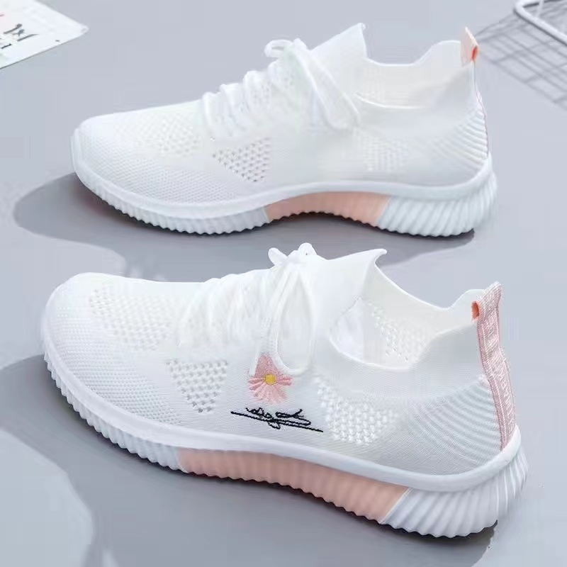 Zapatos deportivos de mujer 2023 nuevos zapatos de red de otoño respirables zapatos casuales blancos casuales zapatos casuales zapatos para correr