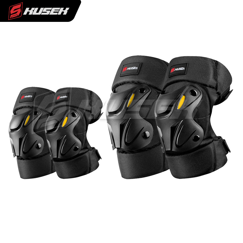 Coche eléctrico motocicleta rodilleras coderas montar cuatro estaciones a prueba de viento anti-caída anti-colisión caballero polainas montar motocicleta equipo de protección