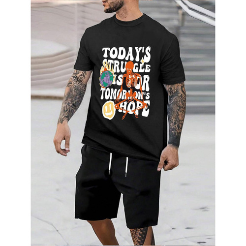 Bealin Mens Graphic Tees Oversized Creative Graffiti Short S