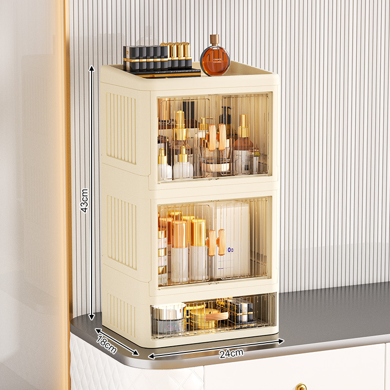ライト高級スキンケア防塵家庭用引き出し型口紅ドレッシングテーブル化粧品収納ボックスジュエリー収納棚|undefined