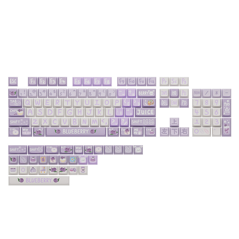 Teclas de perfil XDA de material PBT, totalmente sublimadas, estilo máquina rojo y blanco, juego completo de teclas universales para teclado mecánico.