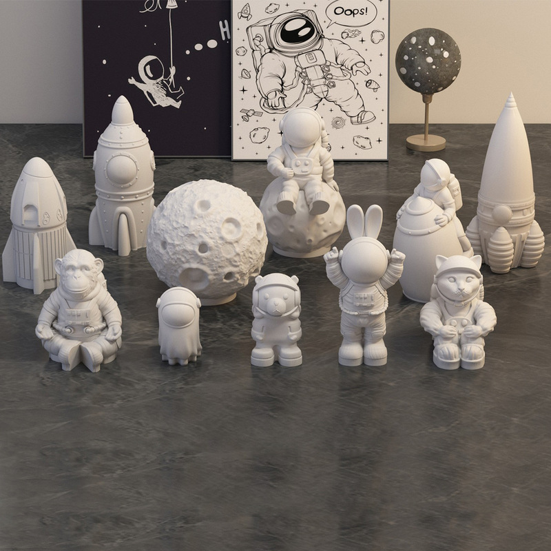 Astronaut Series Aromatherapy Plaster Doll White Handmade DIY Graffiti Toy Science and Education Space Exploration Rocket Astronaut Series Aromatherapy Plaster Doll White Handmade DIY Graffiti Toy Science and Education Space Exploration Rocket