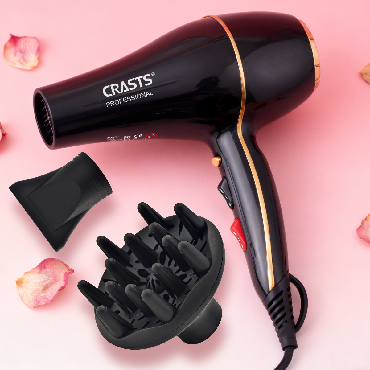 Cross-Border European Hair Dryer Professional Salon Hair Dryer High Wind Speed Drying Constant Temperature Hair Care High Power Hair Dryer