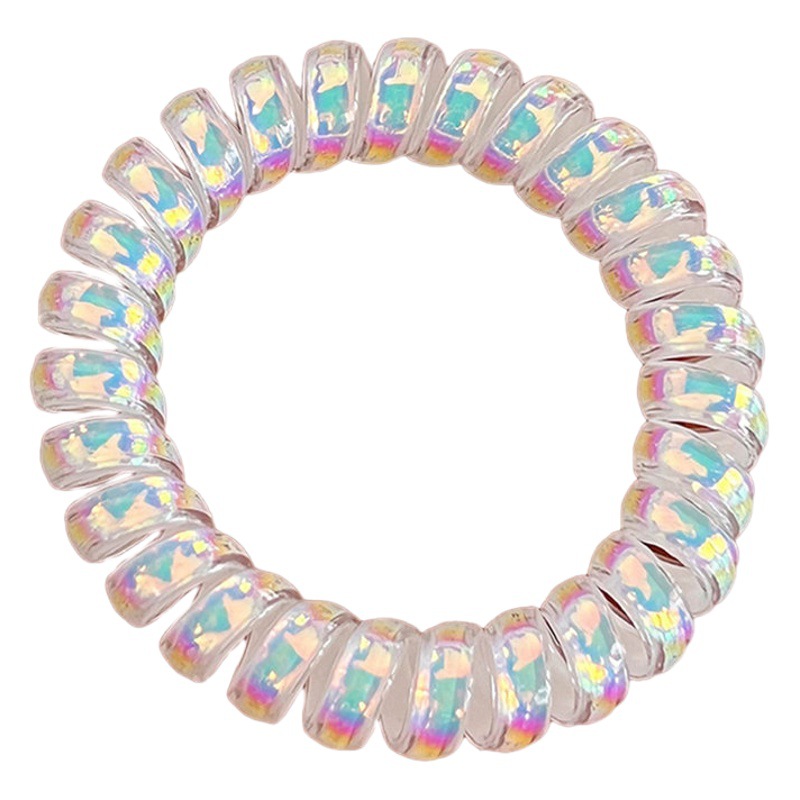 Corea del Sur ins lindo sirena color línea telefónica banda de pelo cuerda de pelo chica corazón sueño banda de goma láser transparente cabeza cuerda