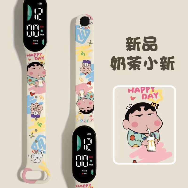 2024 explosión de chatarra oso de café M9 impresión pulsera relojes de pulsera niños estudiantes moda lindo reloj electrónico LED