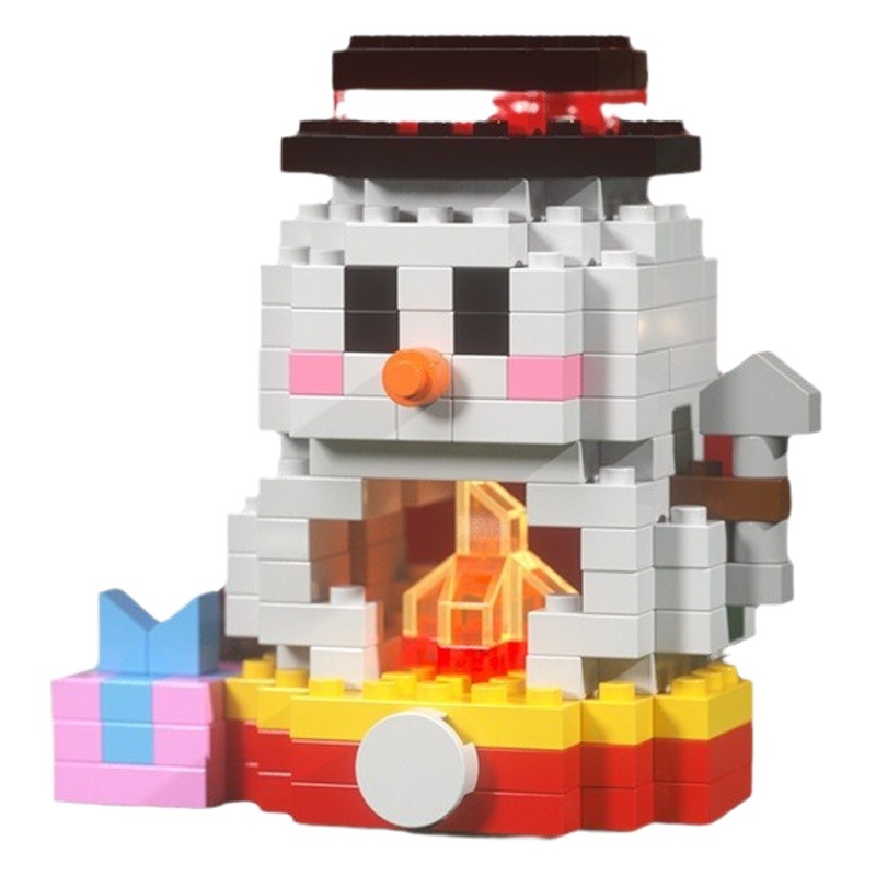 Lele Brothers 1431-1507 Christmas Tree and Snowman Assembly Puzzle Children's Building Block Toy Gift