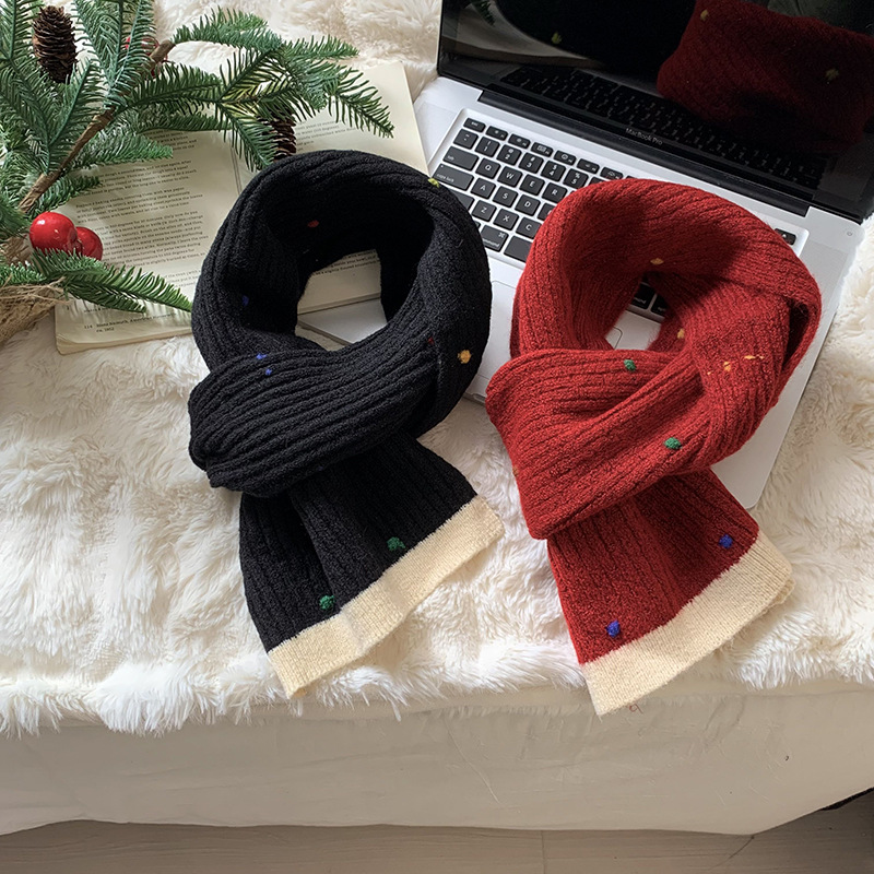 Bufandas de invierno de alta calidad otoño y invierno de color frijoles caliente y antifrío collar de color combinación chal