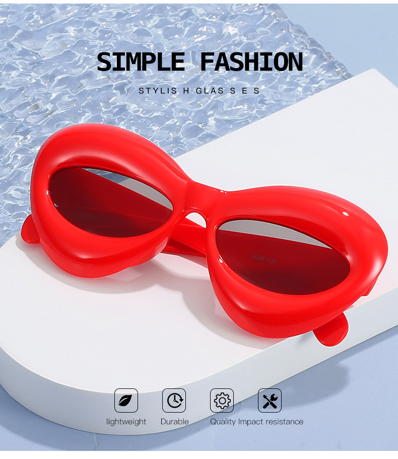 Sunglasses Classification Hip-Hop Solid Color Ac UV400 Protection Special-Shaped Mirror Full Frame Women's Sunglasses