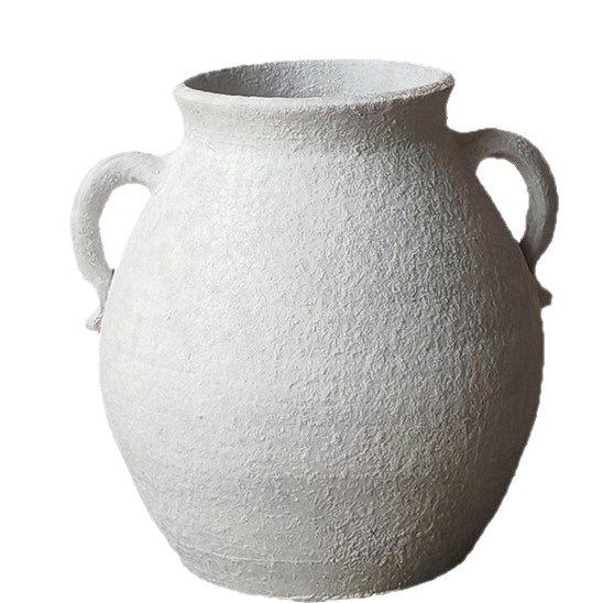 Nuevo tipo de flor de viento silencioso de cerámica alta sensación de vasijas de cerámica retro porche de cerámica gruesa decoración de sala de estar flor seca flor hidropónica