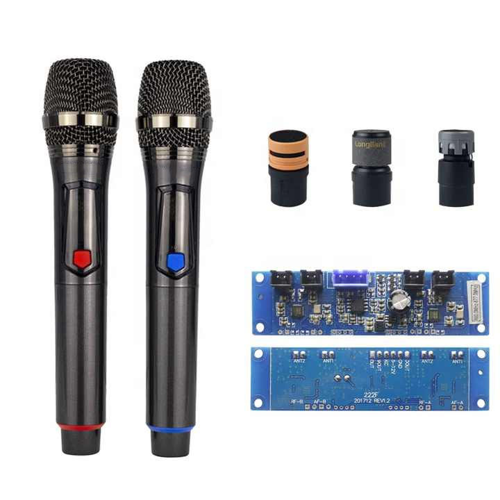 龙联W435一拖二无线麦克风系统手持式麦克风卡拉ok语音演唱话筒