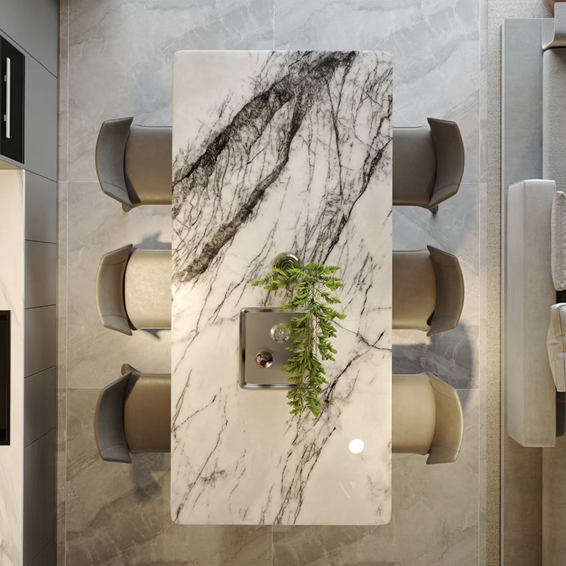 Yunfu personalizada Mesa Redonda mesa de té tocadiscos de producción de piedra artificial TV gabinete borde varios de lujo Mesa de Piedra