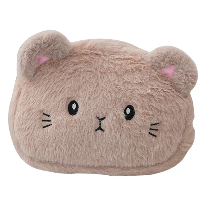Cat Coin Purse Round Crossbody Bag Cute Stuffed Small Bag Mini Shoulder Bag Little Girl Coin Accessories Furry Bag