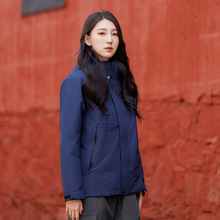 冲锋衣外套定制男士秋冬潮牌全压胶热封登山服连帽运动上衣防寒服