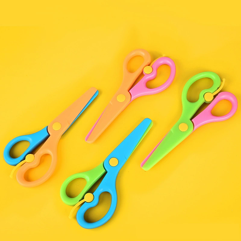Защитные ножницы пластиковые цветные ножницы студенческие Детские ножницы ручной работы DIY детские ножницы для резки бумаги детские пластиковые маленькие ножницы
