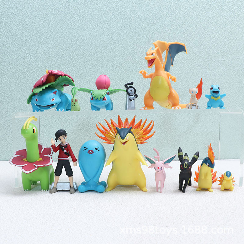 15 Models of Small Proportion Fairy Gk Geranium Evolution Set, Chrysanthemum Grass, and Royal Grass Toy Figurine Models for Display