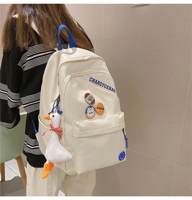 Korean Version Of Simple Backpack College Style Hit Color Cute Schoolbag display picture 1