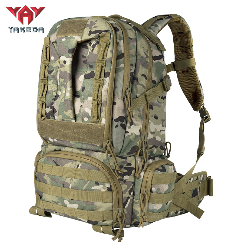 Yakeda mochila de gran capacidad multifuncional mochila táctica camuflaje deportes al aire libre bolso montañismo equipo de camping