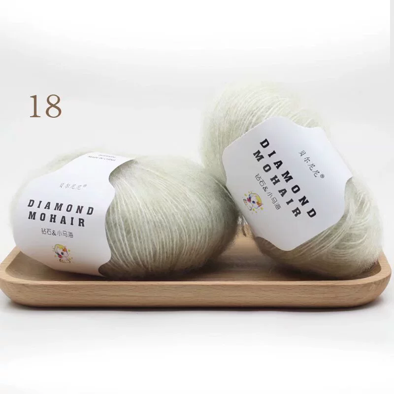 Diamond Pony: шарф и клубок пряжи Diamond Mohair, ручная работа, бренд 贝尔尼尼, разнообразные конфигурации