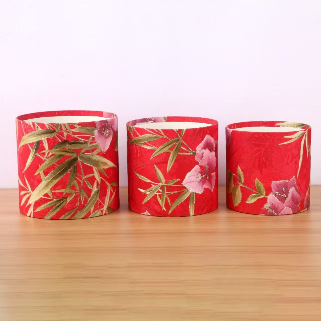 厂家供应新年中国风福字桶套二抱抱桶礼盒银柳福字桶新年福桶批发