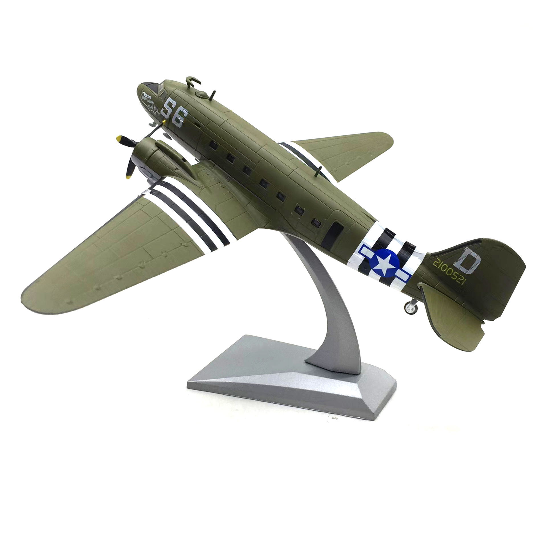 1：100 Nsmodel道格拉斯C-47 DC3运输机战斗机仿真合金飞机模型
