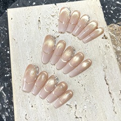 流金の歳月の純粋な手作業の光線治療は甲の透かし彫りのフランスの手作業を身につけて甲の軽くて豪華な高級感のネイルアートの貼る膜を身につけます。