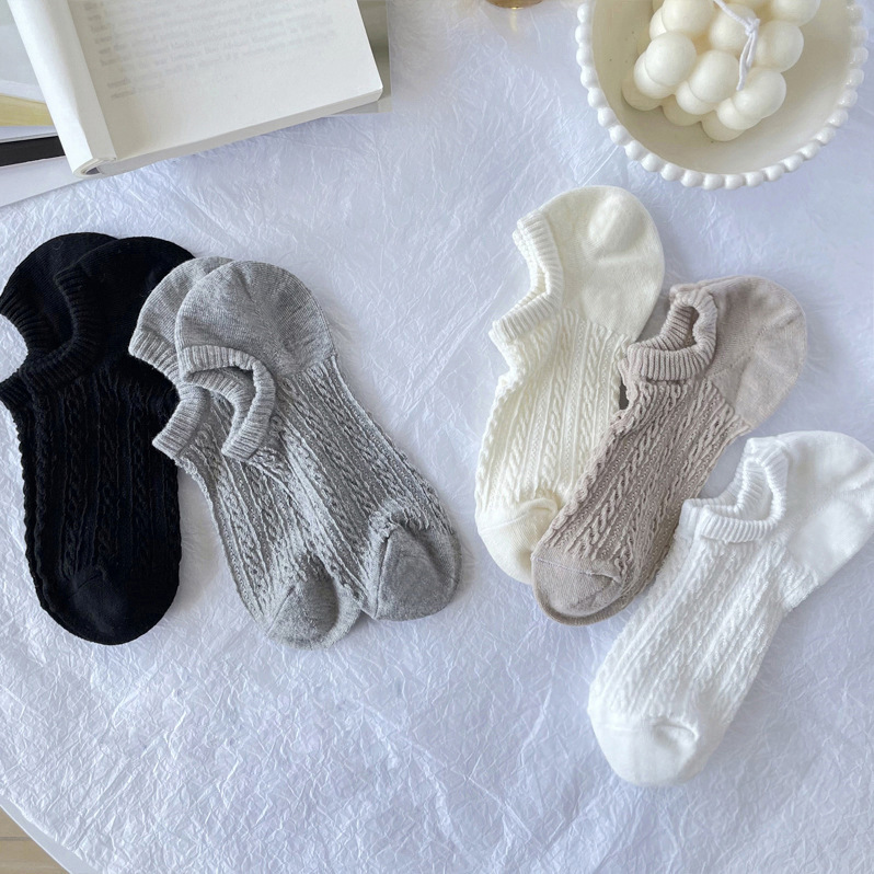 Ziyang summer new invisible women's socks low-cut socks short socks thread Dark Flower socks Japanese socks Korean style INS fashion socks