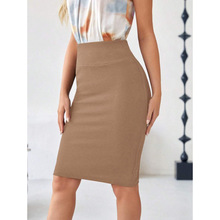T 25526 High waist solid commute bodycon skirt ������ɫͨ��
