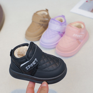 2025 New Cotton Shoes, Winter Boys' Baby Shoes, Fleece-Lined to Heattech, Kidsren's Snow Boots, Girls' Casual Short Boots, Trendy