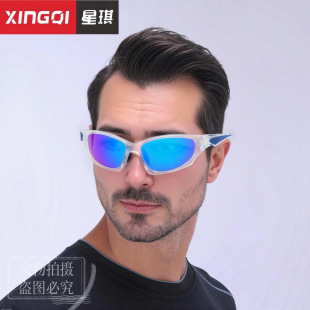Cross-border 2025 new outdoor sports riding sunglasses European and American ins windproof sunglasses men and women beach glasses