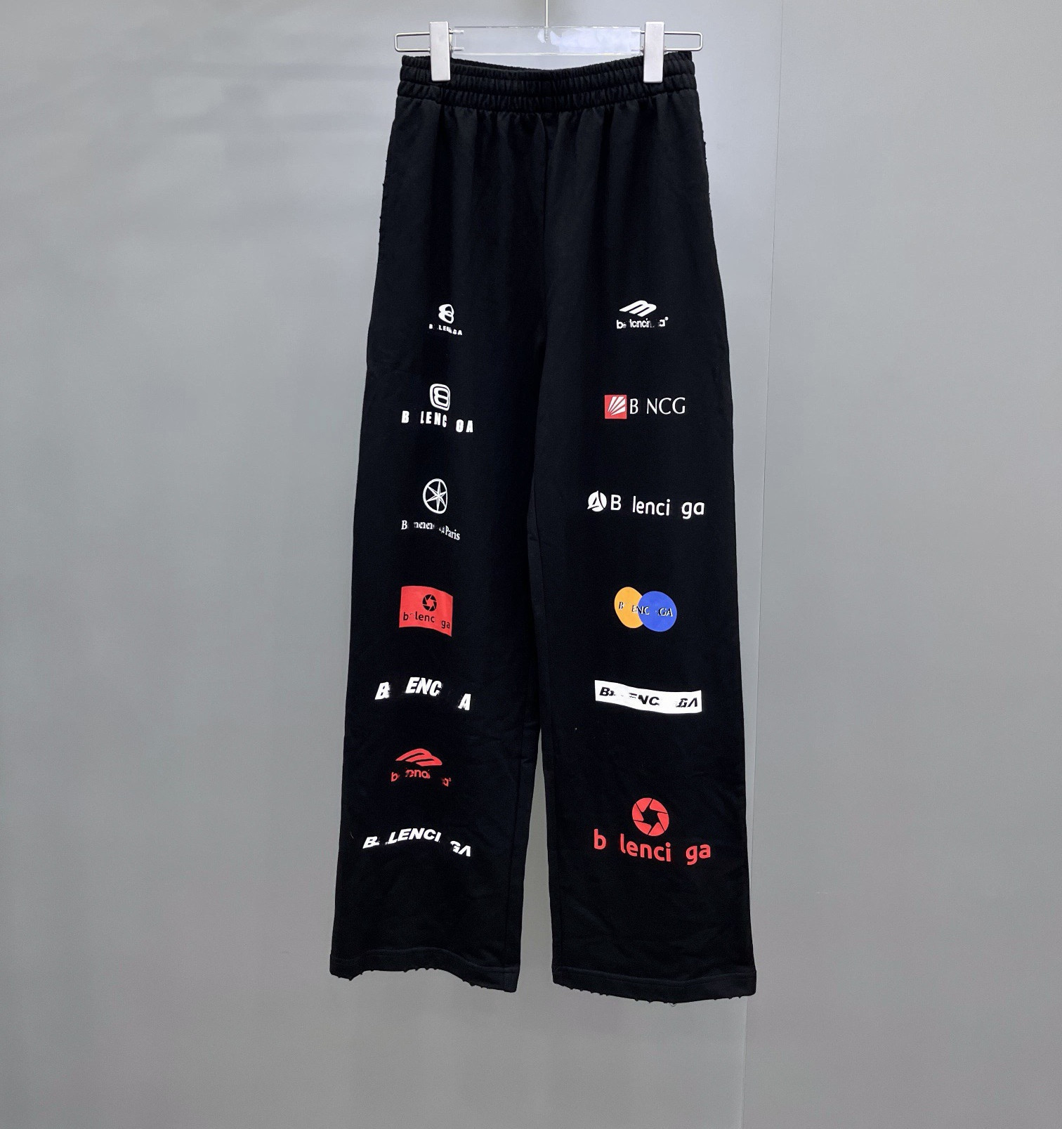 thumbnail for Manufacturers wholesale high version of luxury tide B home full print LOGO racing clothes men's and women's loose casual sports trousers