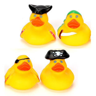 Vinyl doll PVC duck injection toy one-eyed pirate duck baby bathing water little yellow duck pinch call