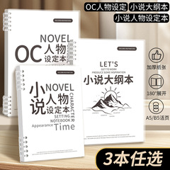 小説執筆用OCキャラクターセットアップ、アウトラインルーズリーフブック、アニメーションキャラクターテンプレート入門、絵本