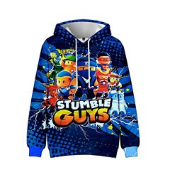 国境を越えた新型stumble guys周辺の3dデジタルプリント男女カジュアルジャケットと帽子付きガードル