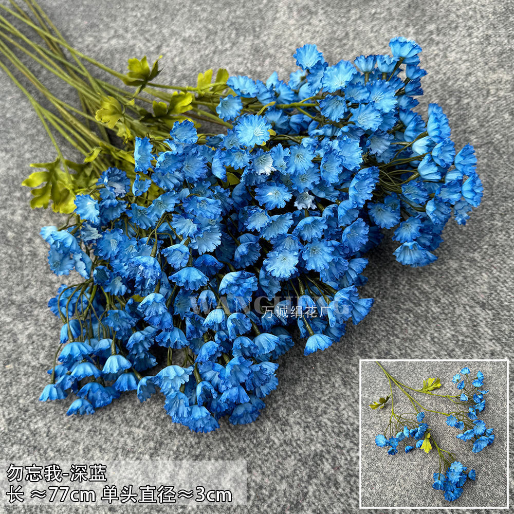 Haze azul decoración de la boda flor de seda flor Hotel fotografía flor de la pared arreglo floral Yingbin distrito Camino de plomo flor artificial