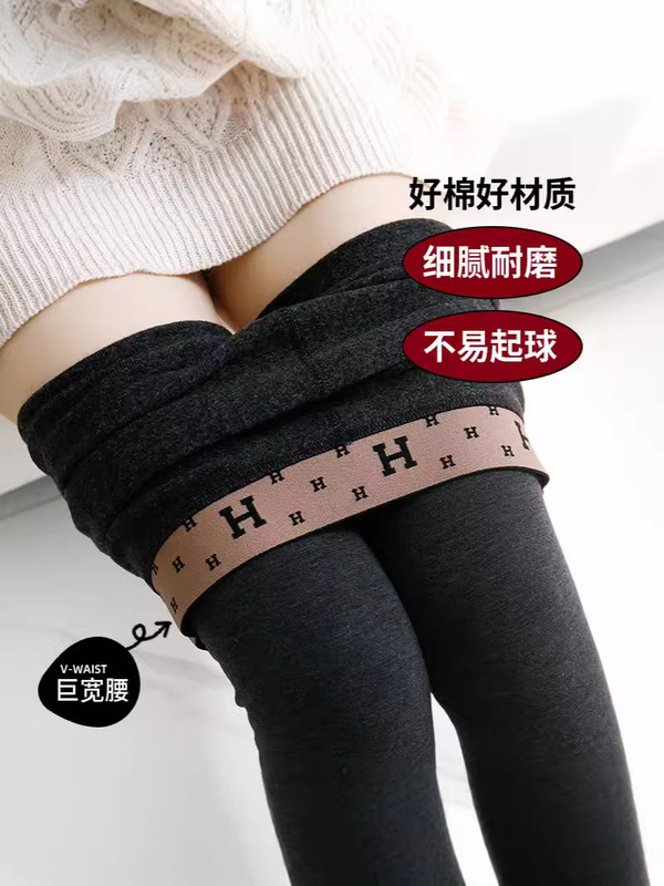 女性は秋冬にベルベットを厚くして250グラムの新型の外に九分綿の一線の股を着て腰を高くしてズボンを温める|undefined