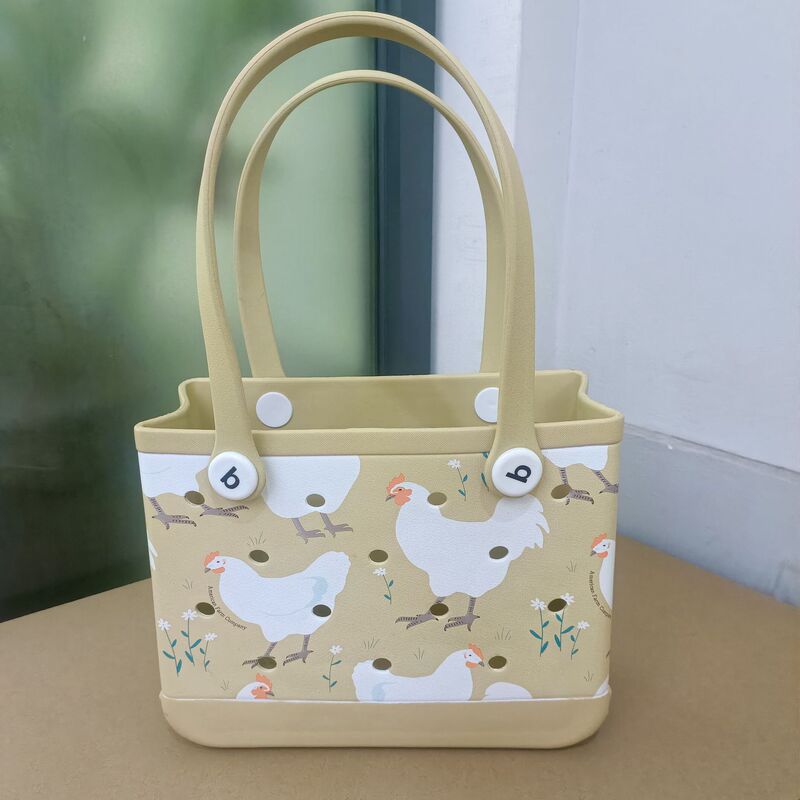 Factory Ready Stock Eva Beach Bag Pet Basket Printed Bag Cross-Border Portable Hole Bag Wholesale