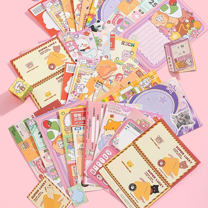 芯陌 Notes, Interesting Life Series, Cute Korean-style diary base, decorative collage, writing paper