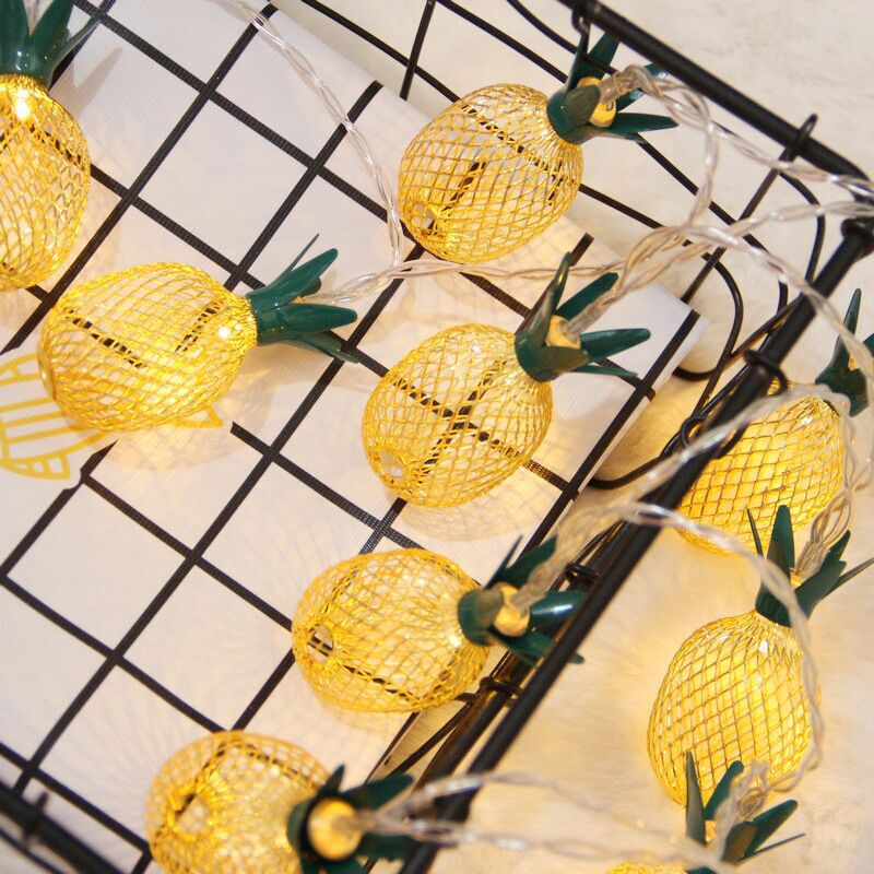 Factory wholesale led metal pineapple light string colored light wrought iron pineapple light simulation fruit hanging light decorative light string Factory wholesale led metal pineapple light string colored light wrought iron pineapple light simulation fruit hanging light decorative light string
