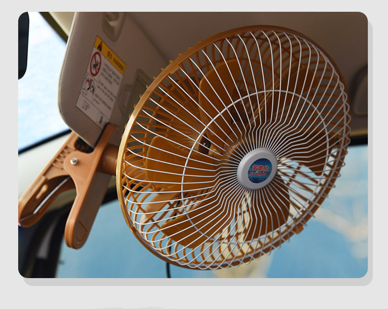 Car Fan 24V for Large Trucks, 12V for Cars, Small Car Electric Fan, Enhanced Type for Strong Wind Inside the Vehicle
