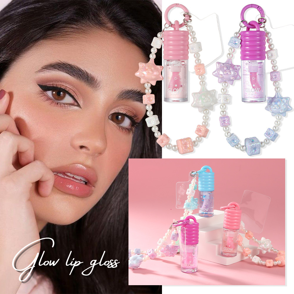 s.f.r color comercio exterior al por mayor humectante humectante natural de color lipstick con cadenas de cuentas móviles baratas