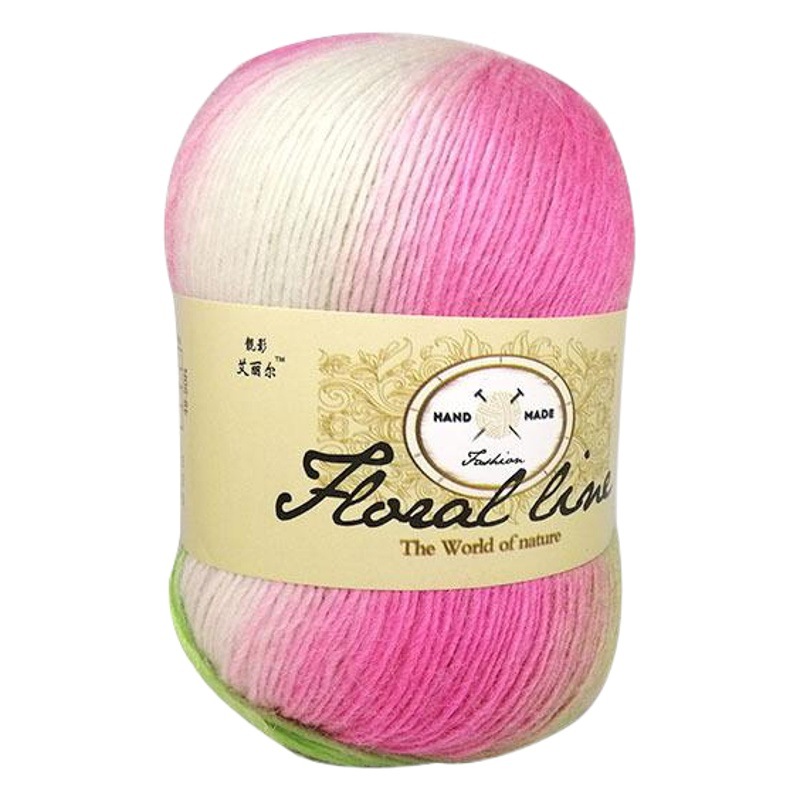 Una sola hebra sección teñida hilo degradado color lana tejida a mano bufanda sombrero lana Arco Iris lana al por mayor