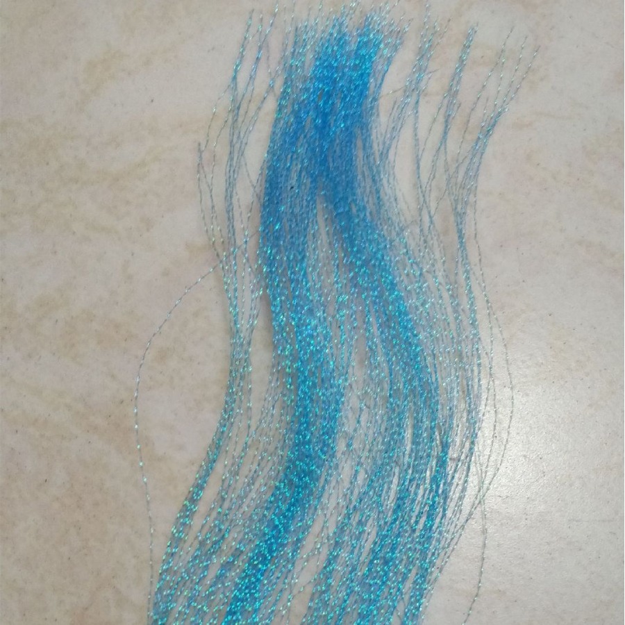 金丝条绑渔具毛钩用冰丝荧光幻彩珍珠色彩丝螺旋亮片假鱼饵装饰