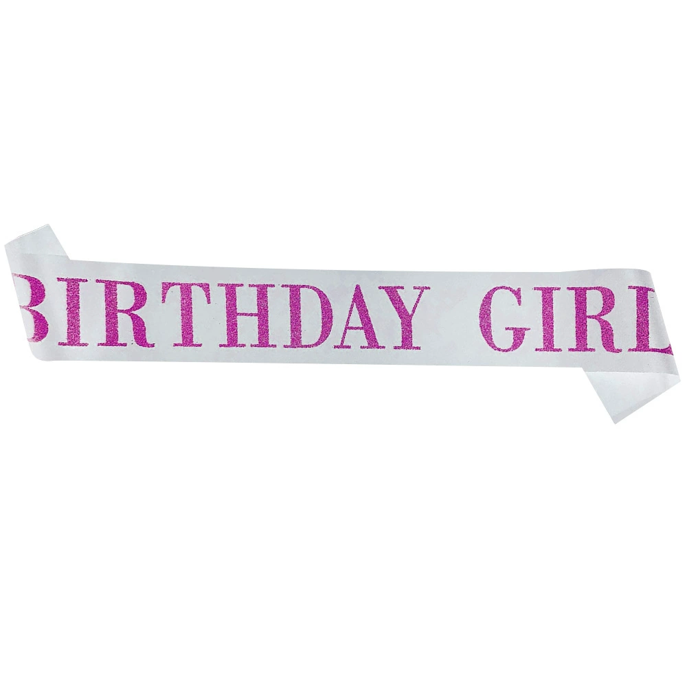 Заводской ассортимент: лямка BIRTHDAY GIR, праздничная лента для торта с декоративной лямкой для девочки, золотисто-зелёная печать
