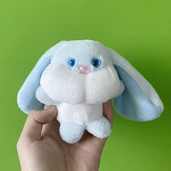 子供のかわいいぬいぐるみのウサギの大きな耳のウサギのぬいぐるみは鍵のストラップを洗いやすいです。