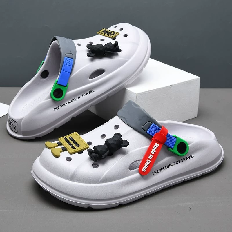 Туфли Crocs с толстой подошвой Мужские 2025 Новый Нескользящий толстая подошва Crocs, популярный стиль Легкие и дышащие пляжные баотоу сандалии