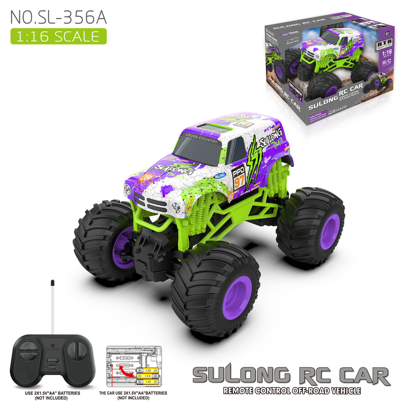 Cross-border New Product 1:16 Big Foot Off-road Climbing Mountain Bib Electric Remote Control High Speed Racing Boy Model Toy