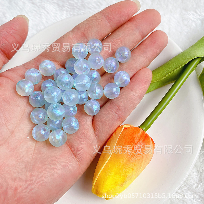 Perlas acrílicas con diseño estrella y sirena, accesorios DIY para pulseras