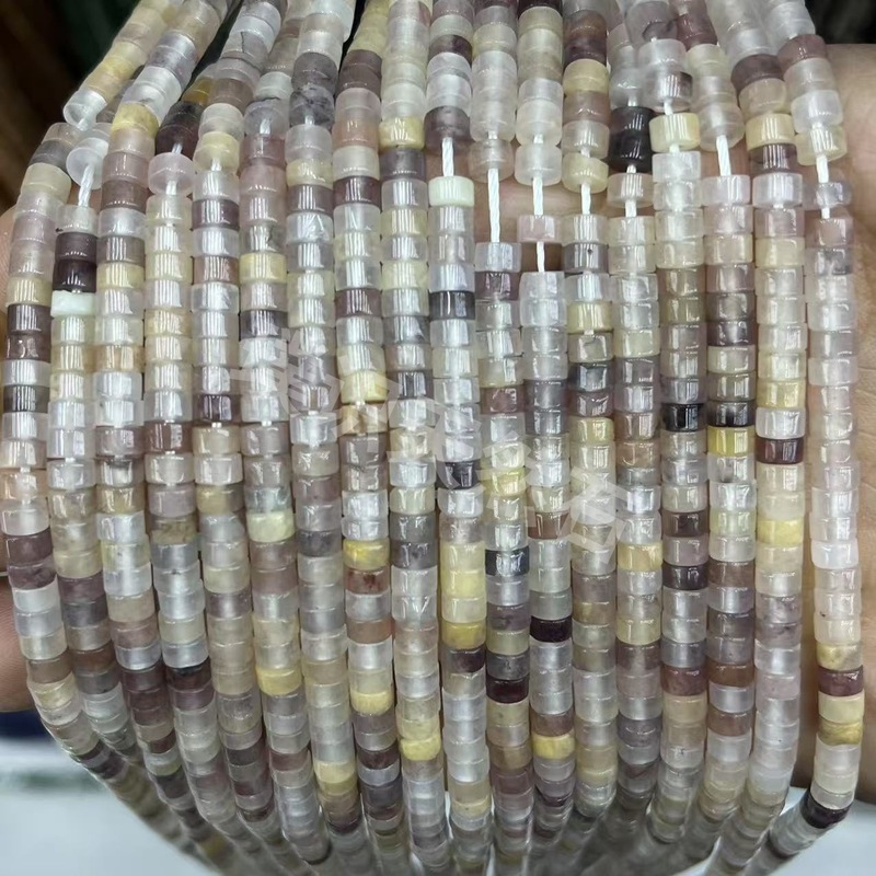 2*4mm天然石管珠隔片散珠玉髓青金水晶圆柱隔珠diy饰品配件批发|undefined