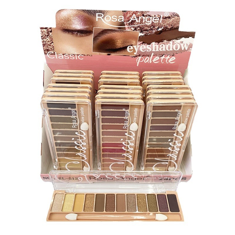 RosaAngel nuevos productos de comercio exterior transfronterizo 12 colores perlados matte color grande sombra de ojos plato maquillaje al por mayor
