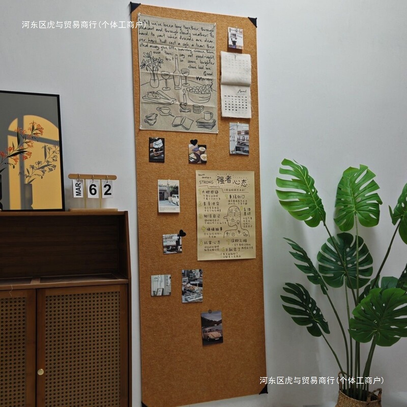 毛毡板墙贴自粘照片背景板卧室房间拍立得相片展示墙面装饰留言板|undefined